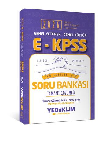 Yediiklim Yayınları 2026 E - KPSS Genel Yetenek Genel Kültür Tüm Adaylar İçin Tamamı Çözümlü Soru Bankası