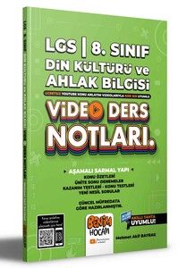 2022 LGS 8.Sınıf Din Kültürü ve Ahlak Bilgisi Video Ders Notları (Konu Anlatımı) Benim Hocam Yayınları #1