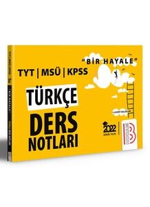 Benim Hocam Yayınları  Bir Hayale Serisi TYT - KPSS - MSÜ Türkçe Ders Notları #1