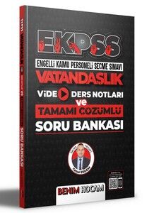 Benim Hocam Yayınları  EKPSS Vatandaşlık Video Ders Notları ve Tamamı Çözümlü Soru Bankası #1