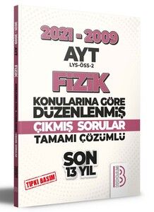 Benim Hocam Yayınları 2009-2021 AYT Fizik Son 13 Yıl Tıpkı Basım Konularına Göre Düzenlenmiş Tamamı Çözümlü Çıkmış Sorular #1