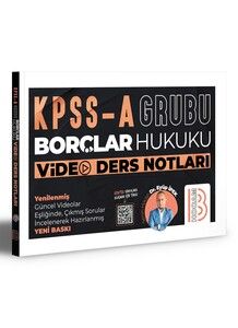 Benim Hocam Yayınları KPSS A Grubu Borçlar Hukuku Video Ders Notları #1