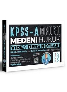 Benim Hocam Yayınları KPSS A Grubu Medeni Hukuk Video Ders Notları #1