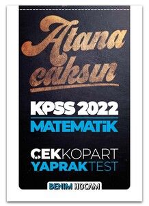 ​​​​​​​Benim Hocam Yayınları 2022 KPSS Matematik  Çek Kopart Yaprak Test #1