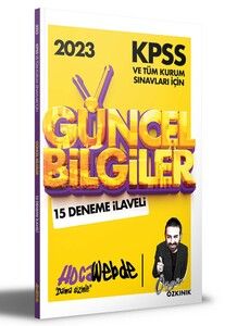 HocaWebde Yayınları 2023 KPSS ve Tüm Kurum Sınavları İçin Güncel Bilgiler 15 Deneme İlaveli #1