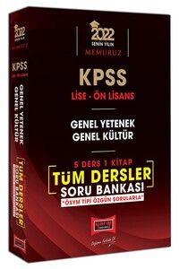 Yargı Yayınları 2022 KPSS Lise Ön Lisans GY GK 5 Ders 1 Kitap Tüm Dersler Soru Bankası #1