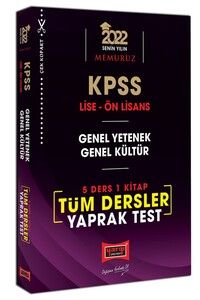 Yargı Yayınları 2022 KPSS Lise Ön Lisans GY GK 5 Ders 1 Kitap Tüm Dersler Yaprak Test #1