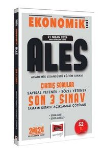 Yargı Yayınları 2024 ALES Ekonomik Seri Çıkmış Sorular Tamamı Çözümlü Son 3 Sınav (21 Nisan 2024 Sınavı Dahil) #1