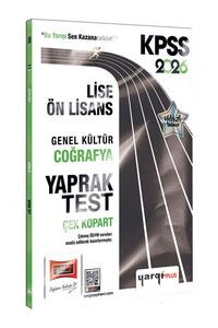 Yargı Yayınları 2026 KPSS Lise-Ön Lisans Genel Kültür Coğrafya Çek Kopart Yaprak Test #1