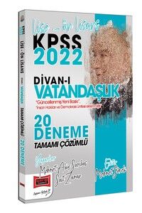 Yargı Yayınları 2022 KPSS Lise Ön Lisans Divanı Vatandaşlık Tamamı Çözümlü 20 Deneme #1