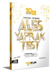 Yediiklim Yayınları 2022 Ales Sayısal Yetenek Çek Kopart Yaprak Test #1