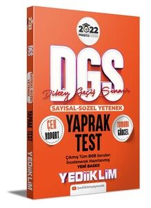 Yediiklim Yayınları 2022 Prestij Serisi Dgs Çek Kopart Yaprak Test #1