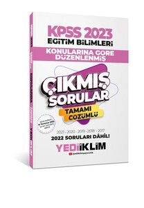 Yediiklim Yayınları 2023 KPSS Eğitim Bilimleri Konularına Göre Tamamı Çözümlü Çıkmış Sorular #1