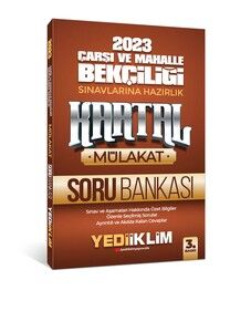 Yediiklim Yayınları 2023 Çarşı ve Mahalle Bekçiliği Sınavlarına Hazırlık Kartal Mülakat Soru Bankası #1