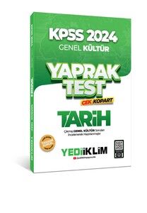 Yediiklim Yayınları 2024 KPSS Genel Kültür Tarih Çek Kopart Yaprak Test #1