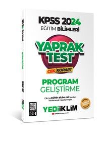 Yediiklim Yayınları 2024 KPSS Eğitim Bilimleri Program Geliştirme Çek Kopart Yaprak Test #1