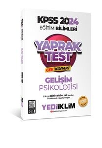 Yediiklim Yayınları 2024 KPSS Eğitim Bilimleri Gelişim Psikolojisi Çek Kopart Yaprak Test #1