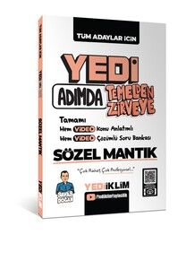 Yediiklim Yayınları Yedi Adımda Temelden Zirveye Sözel Mantık Video Konu Anlatımlı Video Çözümlü Soru Bankası #1