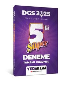Yediiklim Yayınları 2025 DGS Tamamı Çözümlü Süper 5li Deneme #1