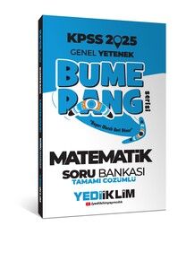 Yediiklim Yayınları 2025 KPSS Genel Yetenek Bumerang Matematik Tamamı Çözümlü Soru Bankası #1