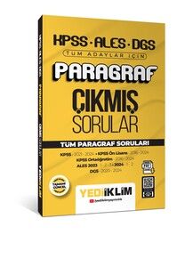 Yediiklim Yayınları 2025 KPSS ALES DGS Tüm Adaylar İçin Paragraf Tamamı PDF Çözümlü Çıkmış Sorular #1