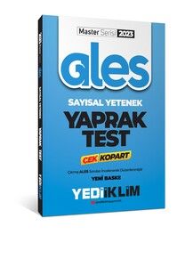 Yediiklim Yayınları 2023 Master Serisi Ales Sayısal Yetenek Çek Kopart Yaprak Test #1