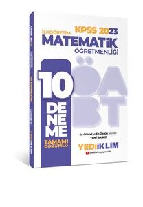 Yediiklim Yayınları 2023 ÖABT İlköğretim Matematik Öğretmenliği Tamamı Çözümlü 10 Deneme #1