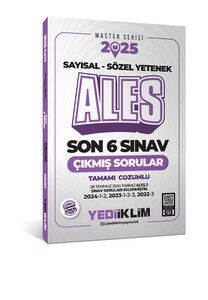 Yediiklim Yayınları 2025 ALES Sayısal Sözel Yetenek Tamamı Çözümlü Son 6 Sınav Çıkmış Sorular (28.07.2024 Tarihli ALES-2 EKLİ) #1