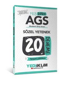 Yediiklim Yayınları 2025 MEB AGS Sözel Yetenek Tamamı Çözümlü 20 Deneme #1