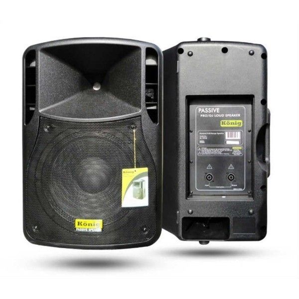 König K-1512 12' 600W 2 Yollu Pasif Siyah Kabin