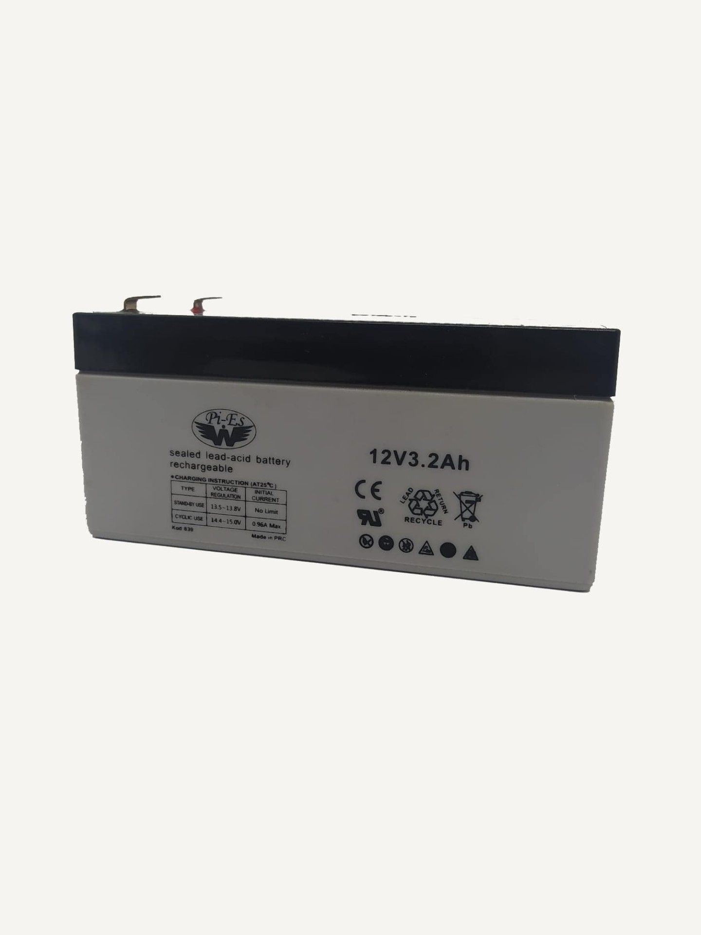 Pi-Es 12V 3.2Ah Bakımsız Kuru Akü