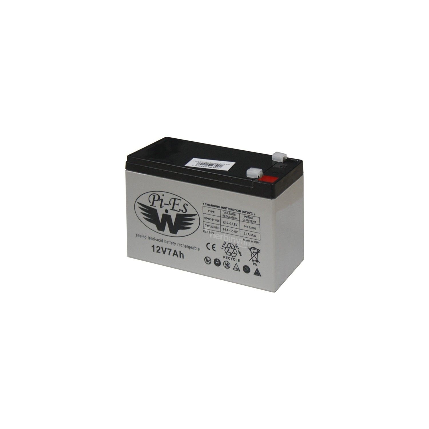 Pi-Es 12V 7Ah UPS Bakımsız Kuru Akü 
