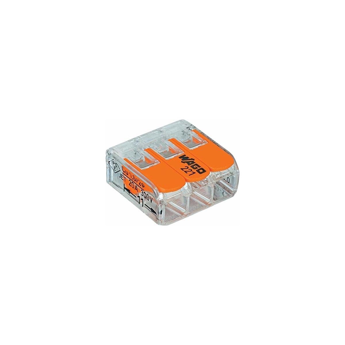 Wago 221-413 3x4mm Üçlü Çok Amaçlı Klemens