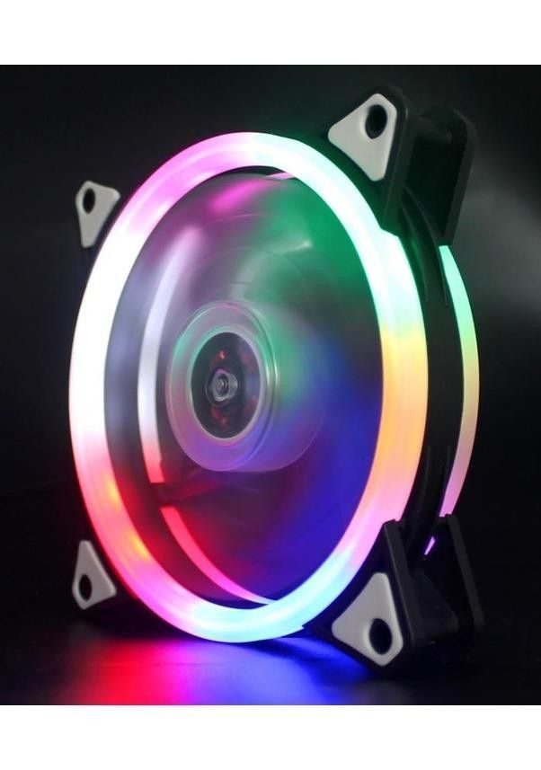 120x120x25mm 12V 3 Pin RGB Plastik Kasa Fanı #2