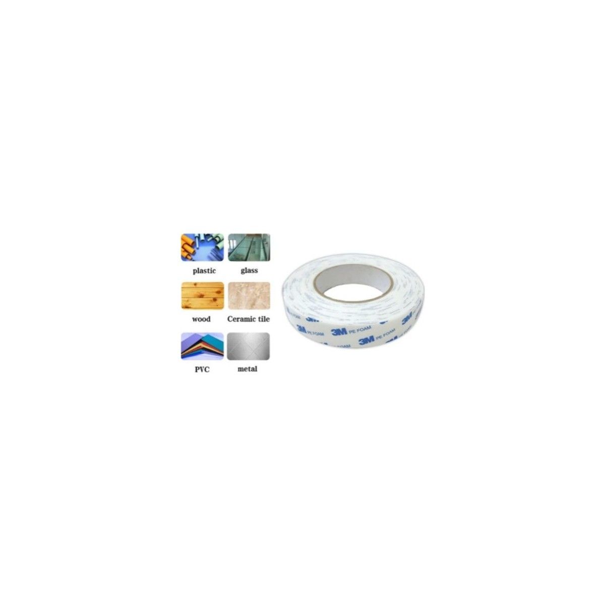 3M 20mm 1 Metre Çift Taraflı Silikon Bant #3