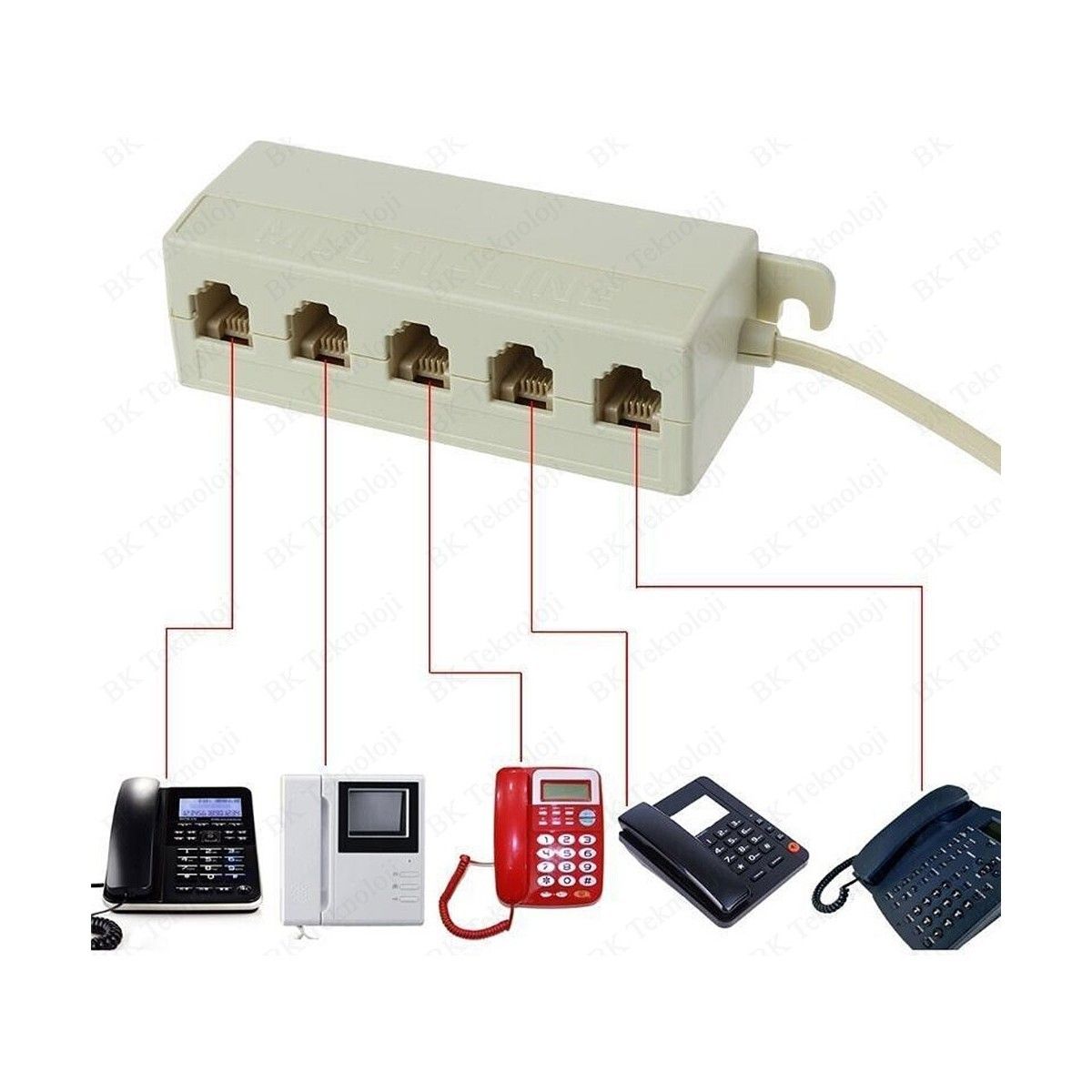 6P4C 4 lü Telefon Hat Çoklayıcı #3