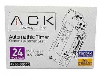 ACK Otomat Tipi Zaman Saati 16A 250W #2