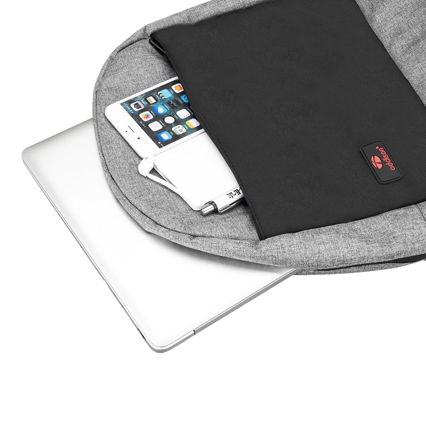Addison 300802 15.6 Gri,Siyah Notebook Sırt Çantası #3