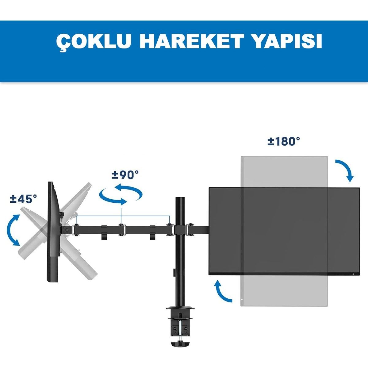 Alüminyum Monitör Standı İkili #4