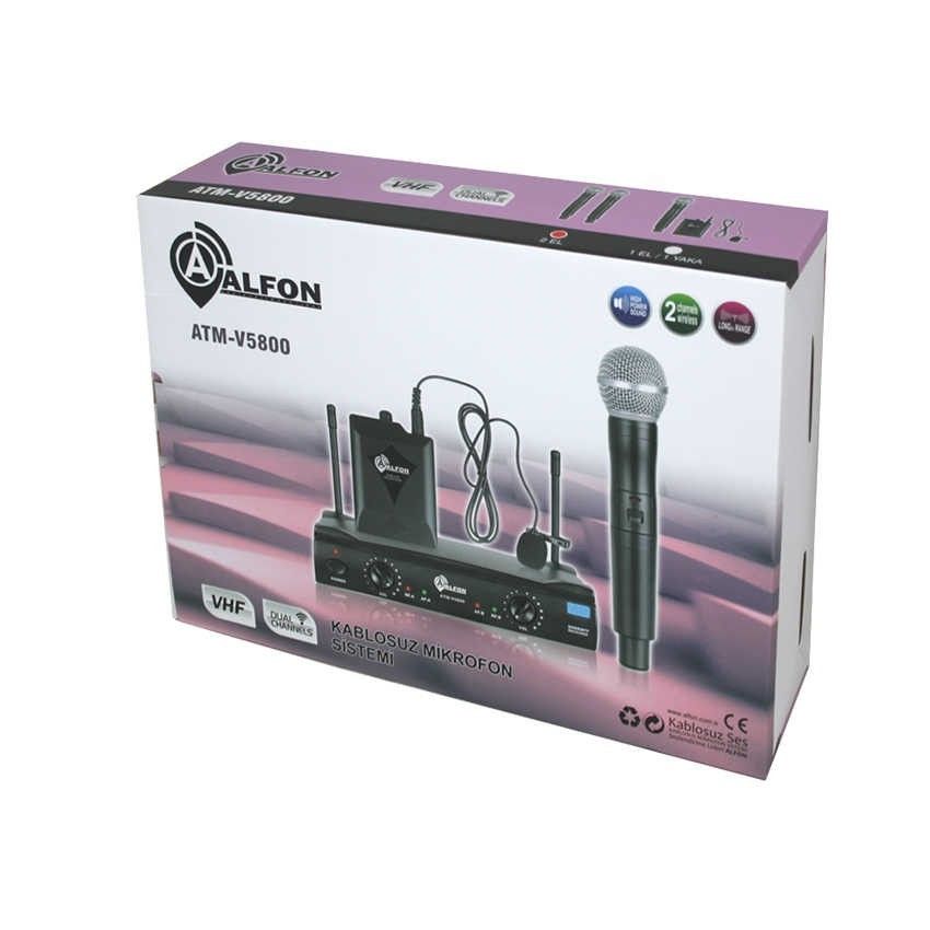 Alfon ATM-V5800 2EL VHF Telsiz Mikrofon #4