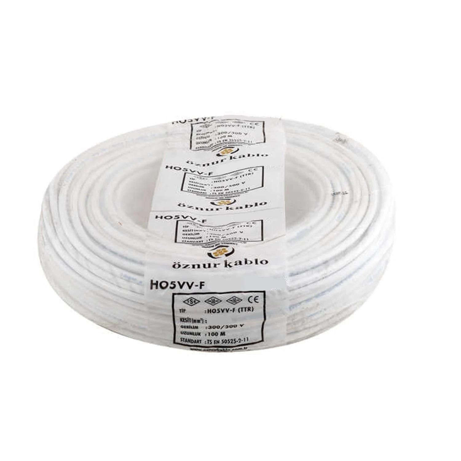 Öznur 3x1.5mm HF TTR Kablo Beyaz 100 Metre #2