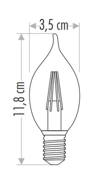 Cata CT-4281 E14 4W Rustik Led Buji Ampul Amber    #2