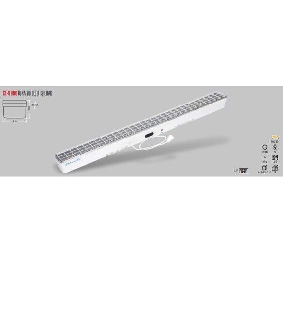 Cata CT-9990L Tuna 90 Ledli Şarjlı Işıldak #2