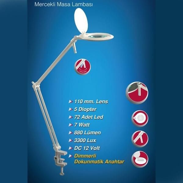 Class MG-1805 5X Mercekli LED Işıklı Masa Büyüteci #2