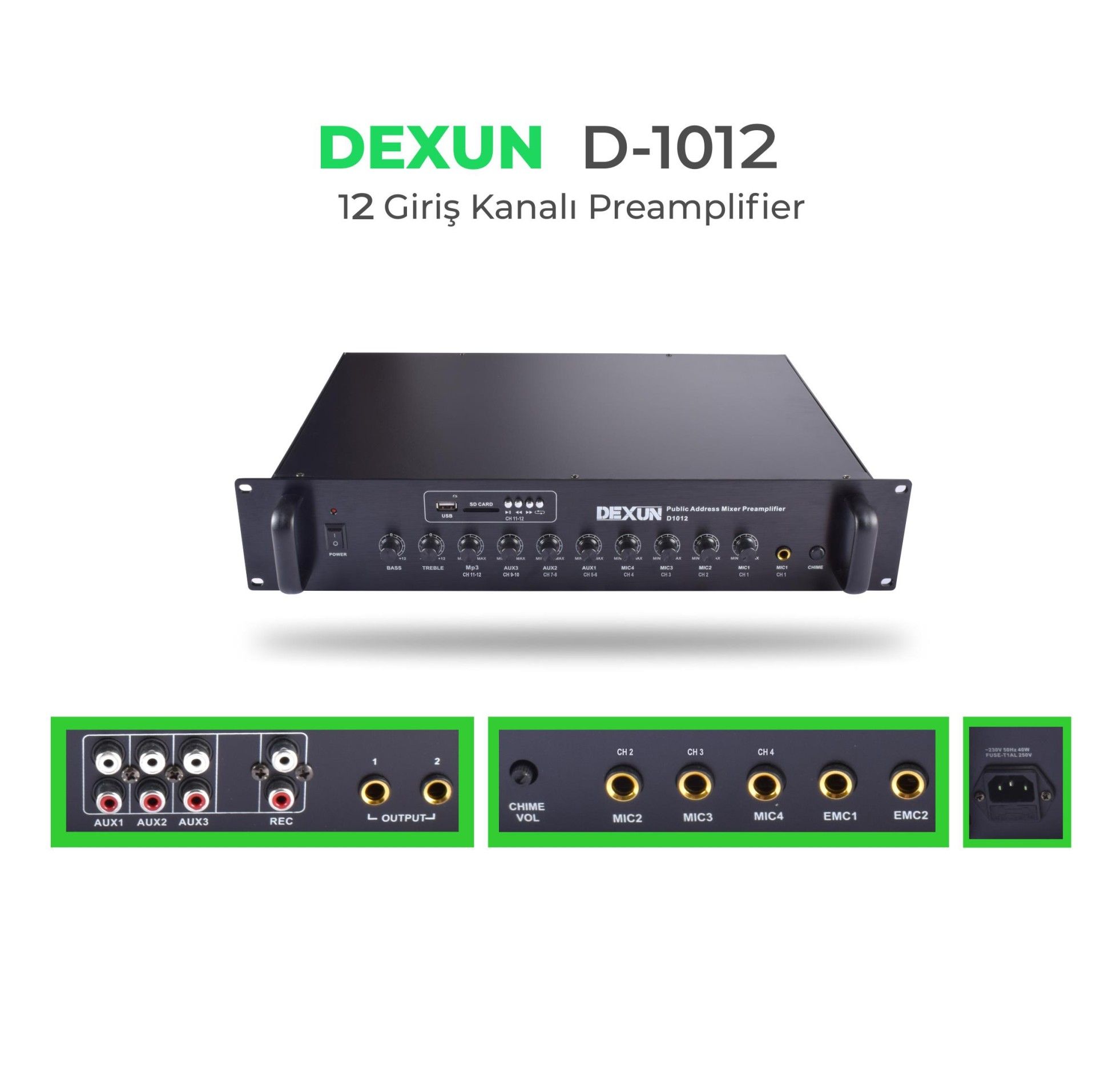 Dexun D-1012 12 Kanal Anfi