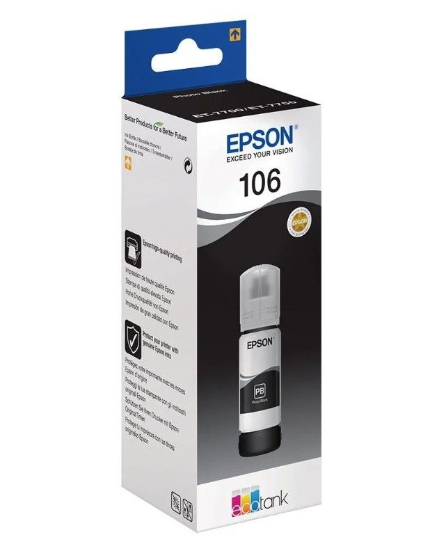 Epson 106 Ecotank 70ml. Mürekkep Photo Black #3