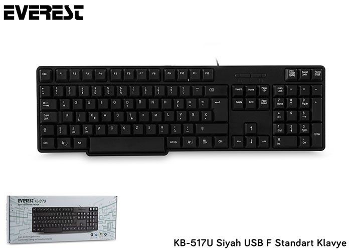 Everest KB-517U Siyah Usb F Standart Klavye #2