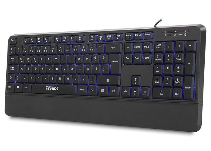 Everest KB-R61 Aydınlatmalı Q Multimedia Klavye #2