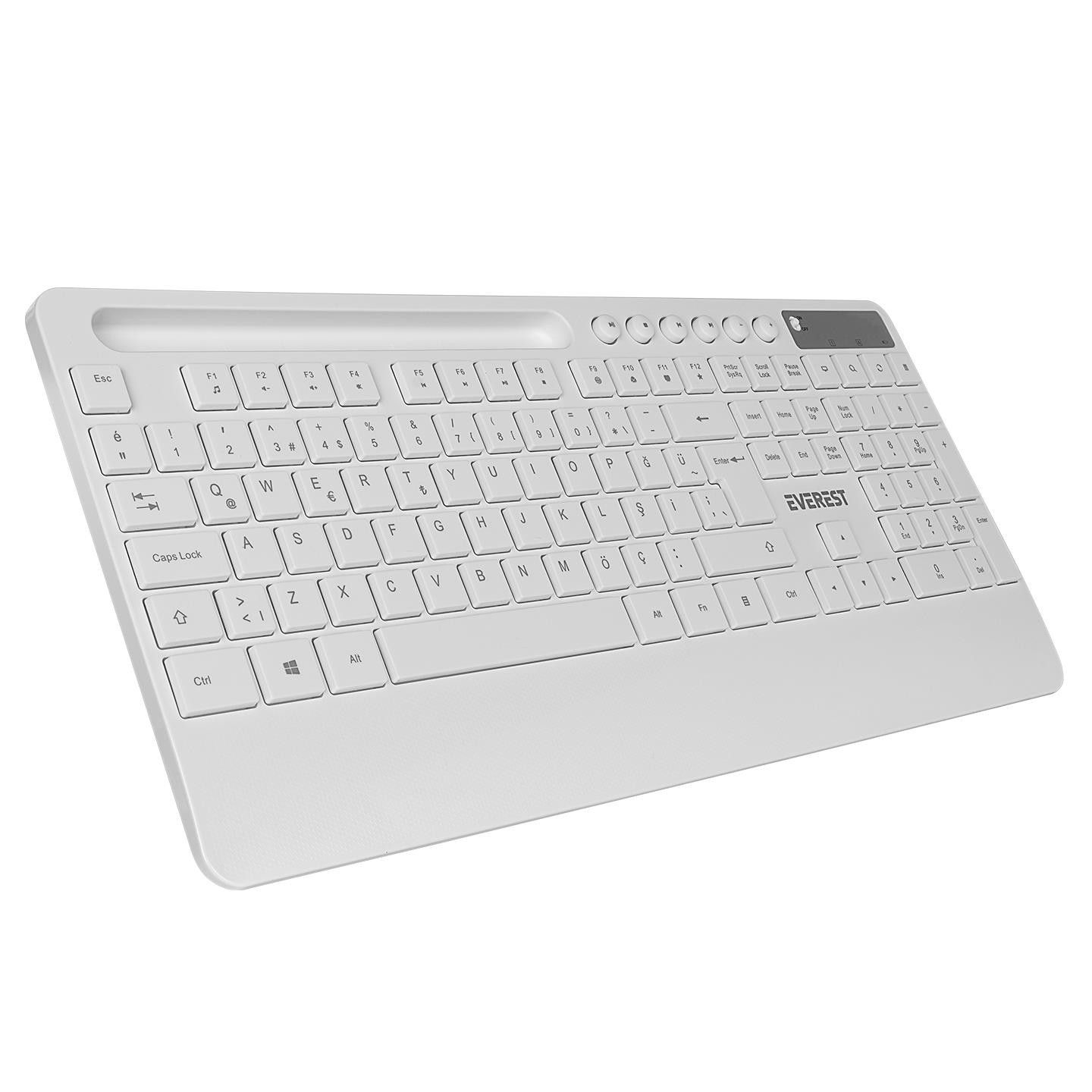 Everest KM-9676 Kablosuz Klavye+Mouse Set Beyaz #3