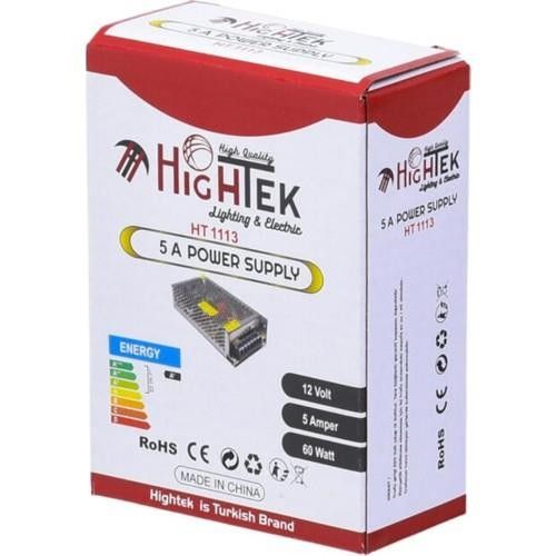Hightek HT1113 12V 5A 60W Metal Kasa Adaptör #3